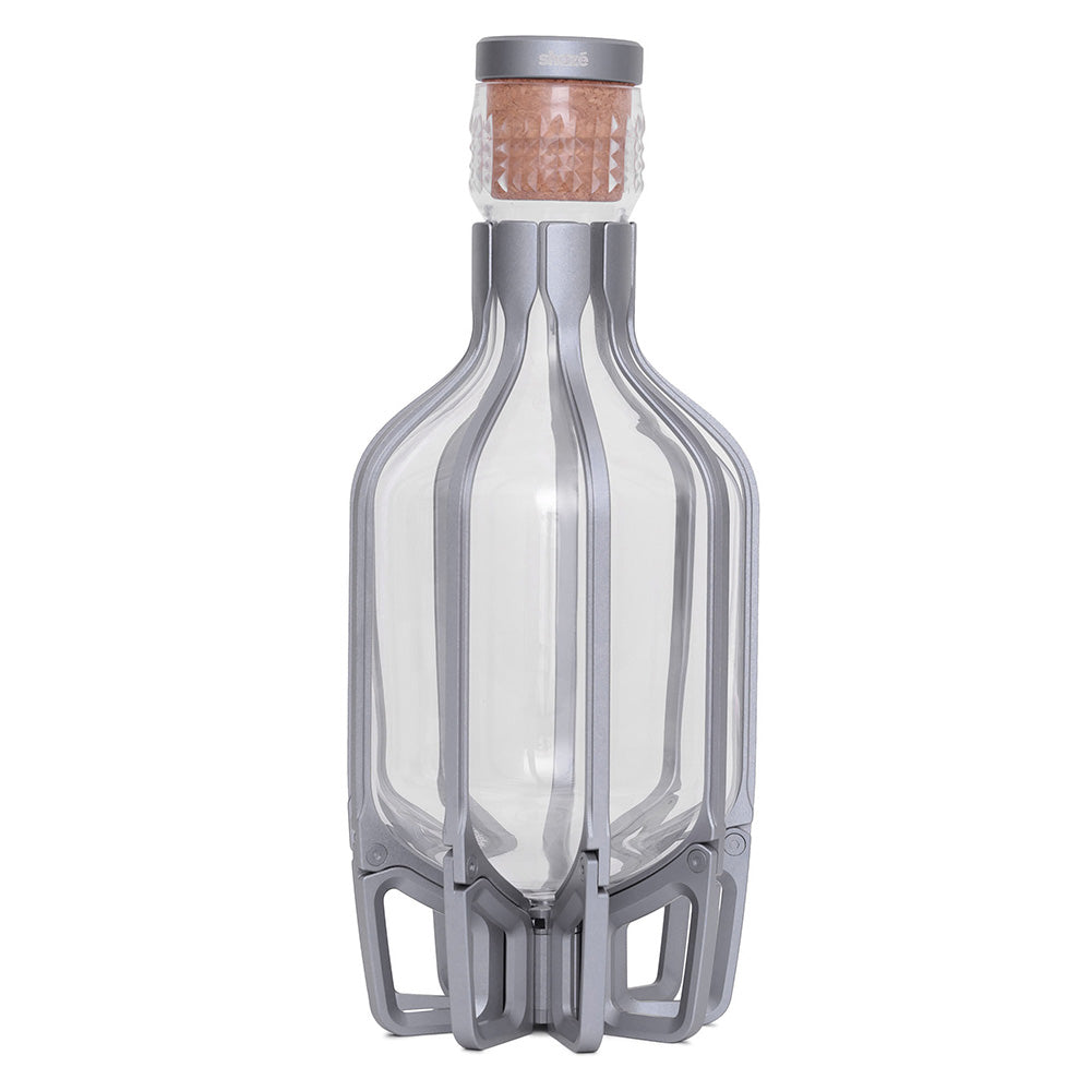 Shaze Silver Cage Decanter For Wine, Liquor, Scotch, Bourbon, Vodka 1000 ml