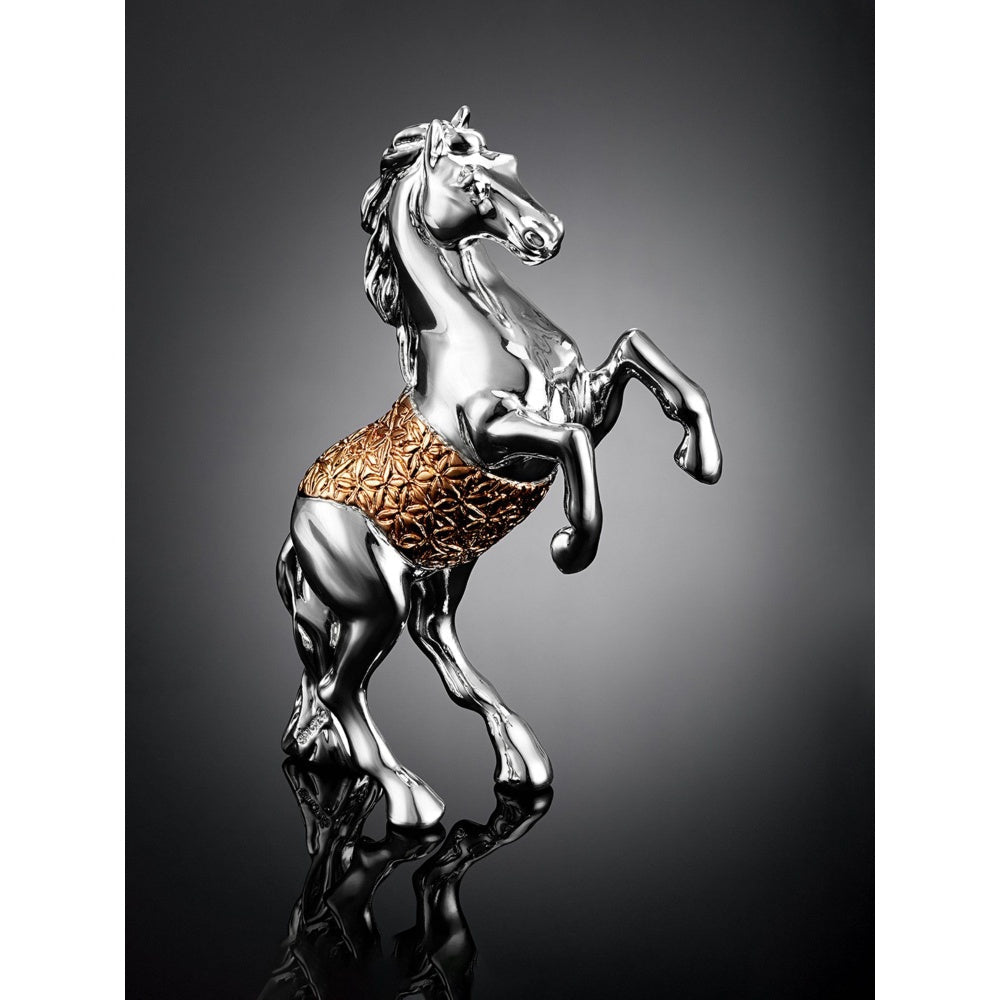 Shaze The Stallion Zest Horse Home Decor Base Material Resin and Silver Plated