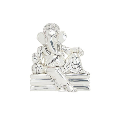 Shaze Allure Ganesh Idols for Gifting Base Material Resin and Silver Plated Idol and Decor