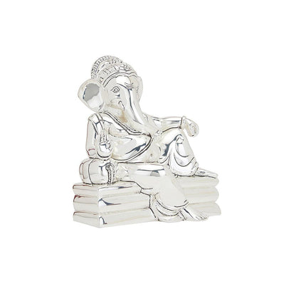 Shaze Allure Ganesh Idols for Gifting Base Material Resin and Silver Plated Idol and Decor