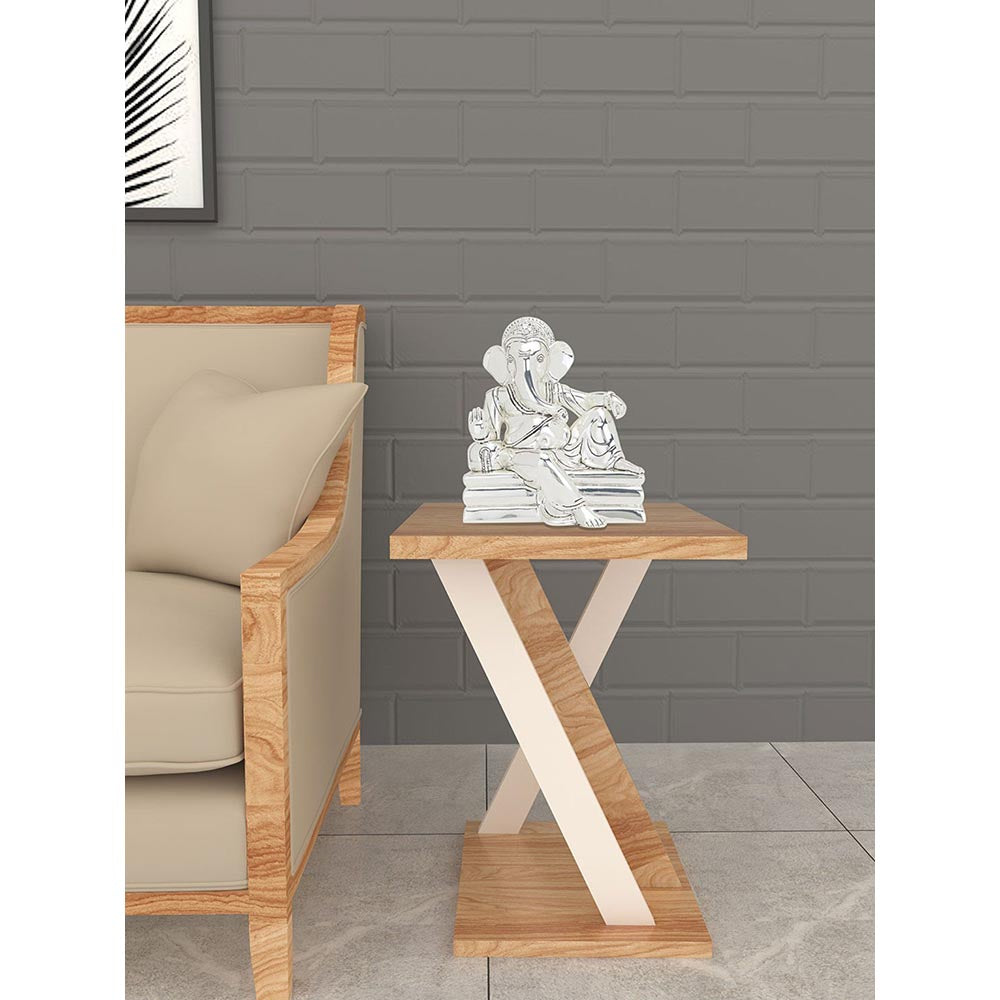 Shaze Allure Ganesh Idols for Gifting Base Material Resin and Silver Plated Idol and Decor