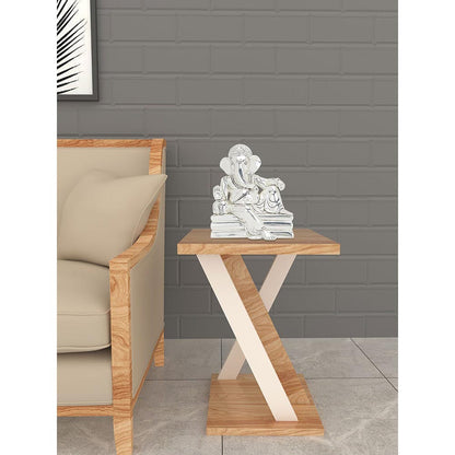 Shaze Allure Ganesh Idols for Gifting Base Material Resin and Silver Plated Idol and Decor