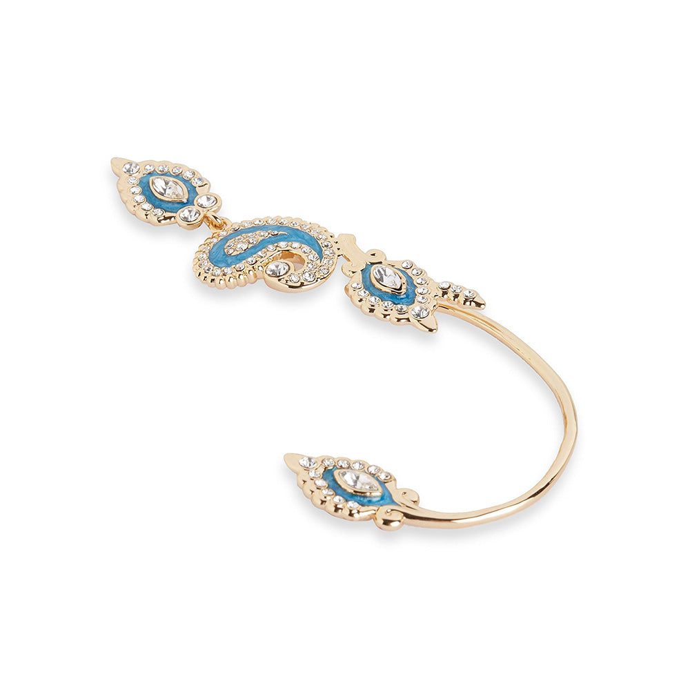 Shaze Marque Paisley Blue Ear Cuff