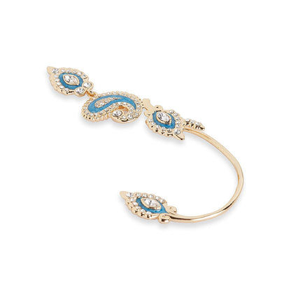 Shaze Marque Paisley Blue Ear Cuff