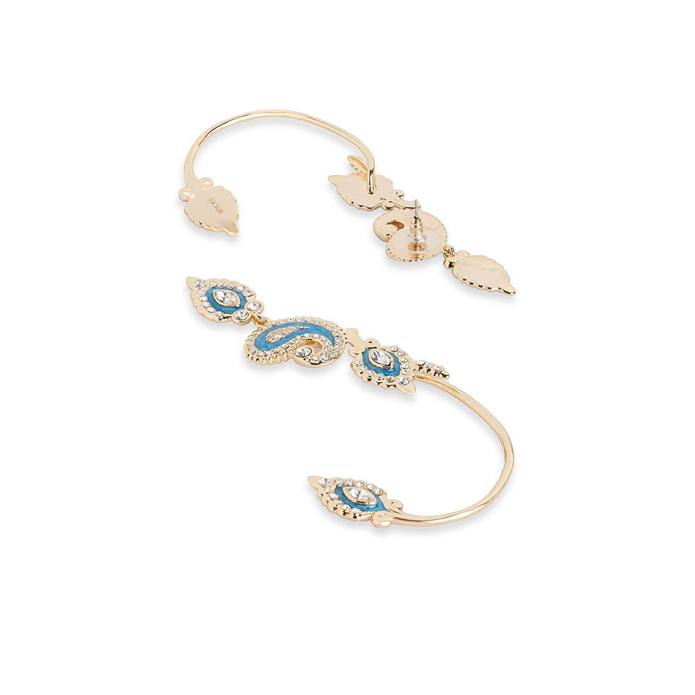 Shaze Marque Paisley Blue Ear Cuff