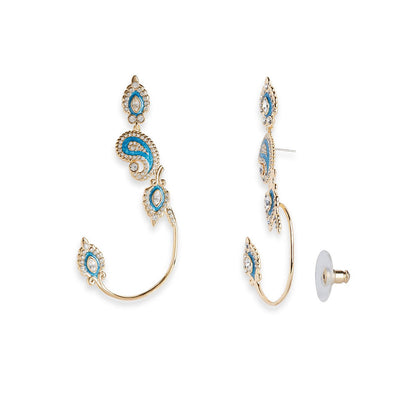 Shaze Marque Paisley Blue Ear Cuff