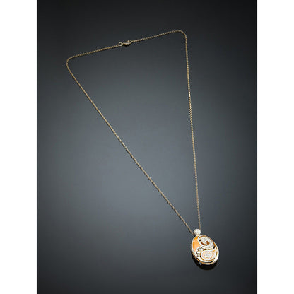 Shaze Marsala Enamelled Orange Pendant