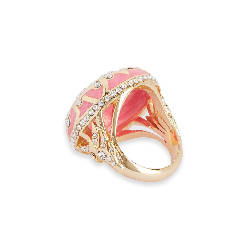 Shaze Water Lotus Shaped Pink Ring