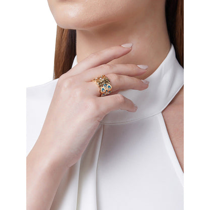 Shaze Erba Zircon Blue Ring