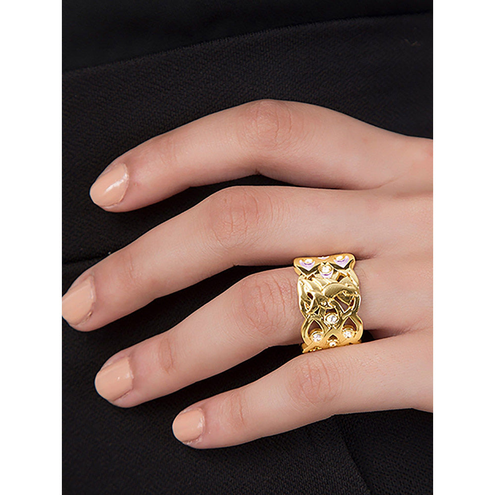 Shaze Erba Zircon Lavender Ring