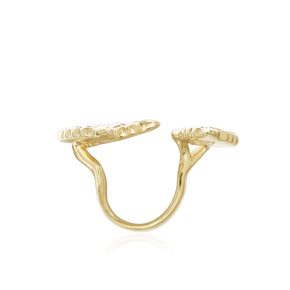 Shaze Monza Enamelled Maroon Ring