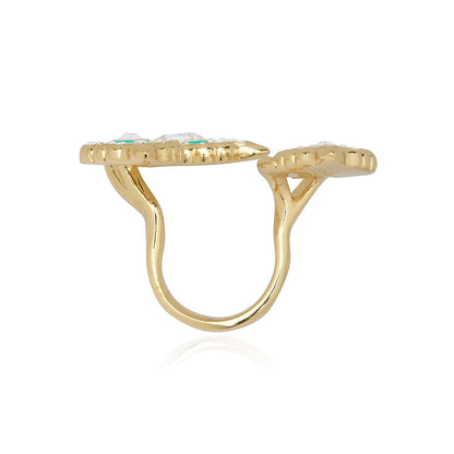 Shaze Monza Enamelled Turquoise Ring