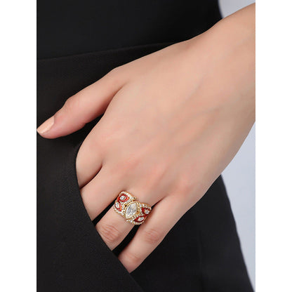 Shaze Verona Classic Maroon Ring