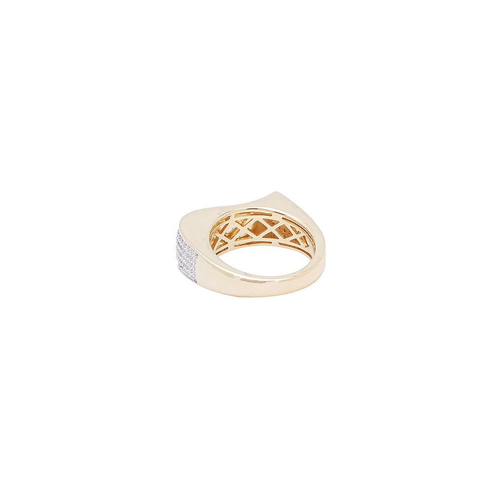Shaze Classic Unique Ring Made of Brass Cubic Zirconina Stones Ring Size 6