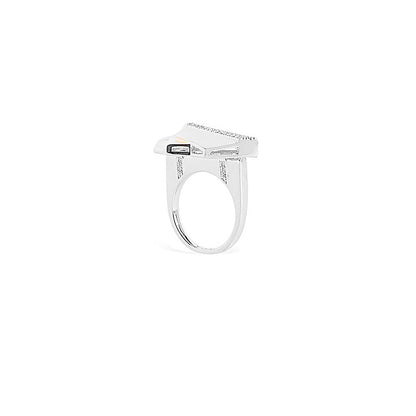 Shaze Cognizant Minimal Ring Made of Brass Cubic Zirconina Stones Ring Size 5