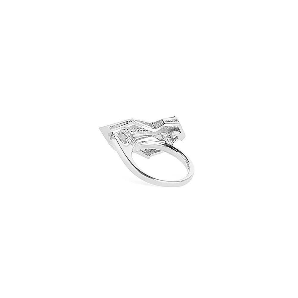 Shaze Cognizant Minimal Ring Made of Brass Cubic Zirconina Stones Ring Size 5