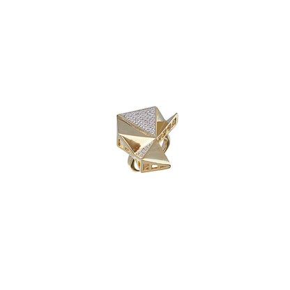 Shaze Faceted Eccentric Ring Crystal Stones Ring Size 6