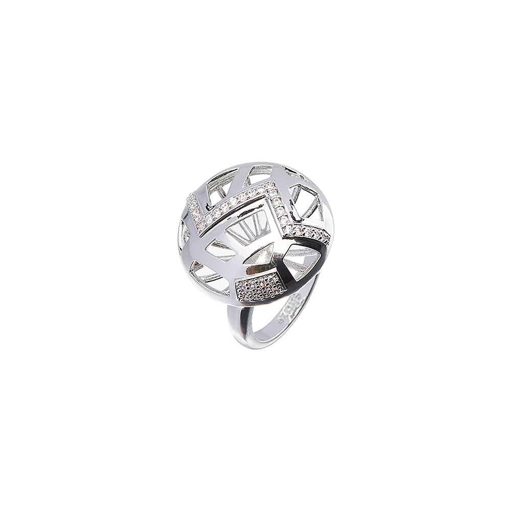 Shaze Football Athlete Inspired Cubic Zirconina Ring Size 5