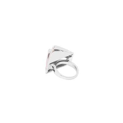 Shaze Interlocked Minimalistic Cubic Zirconina Ring Size 6
