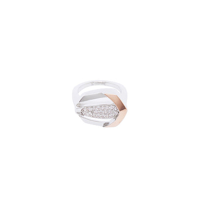 Shaze Mondain Cocktail Ring Made of Brass Cubic Zirconina Stones Ring Size 7