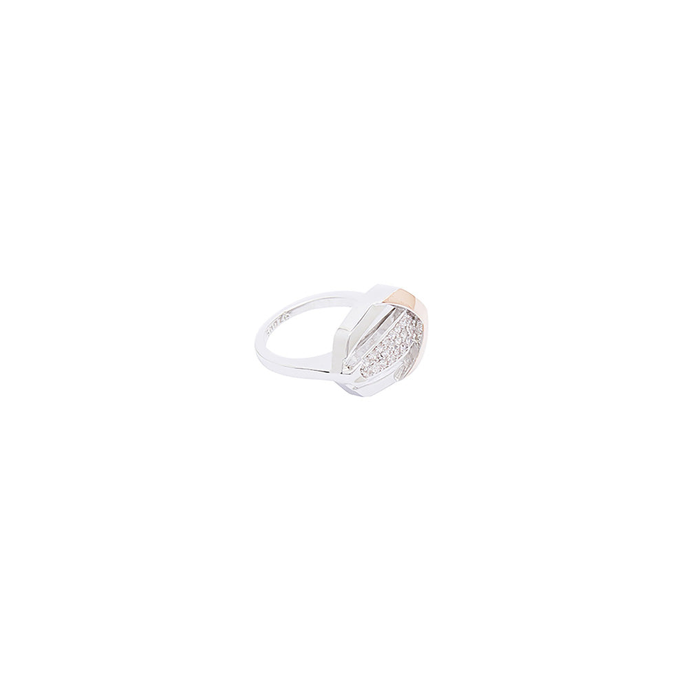 Shaze Mondain Cocktail Ring Made of Brass Cubic Zirconina Stones Ring Size 7