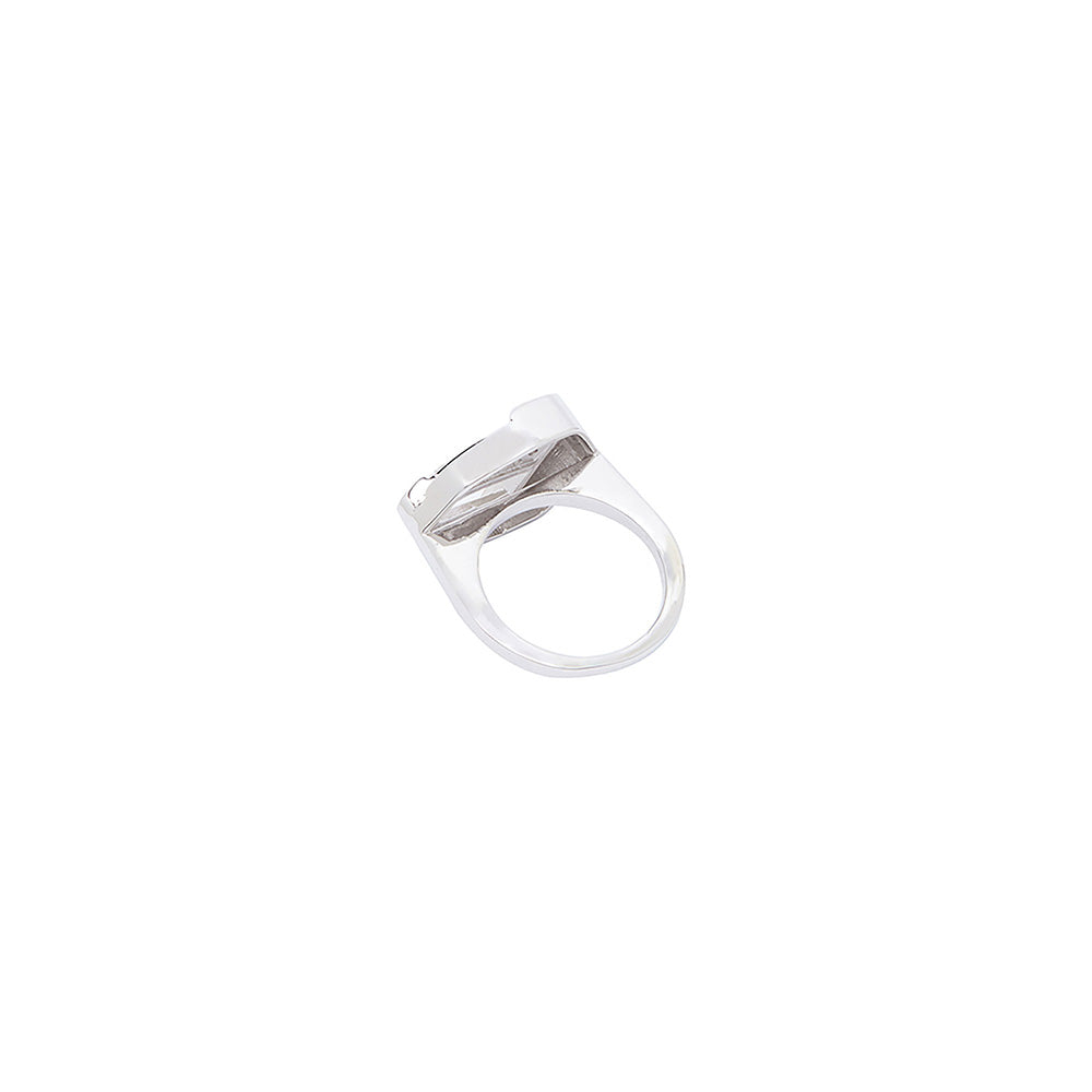 Shaze Mondain Cocktail Ring Made of Brass Cubic Zirconina Stones Ring Size 7