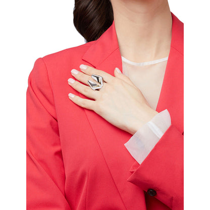 Shaze Neoteric Statement Cubic Zirconina Stones Ring Size 6