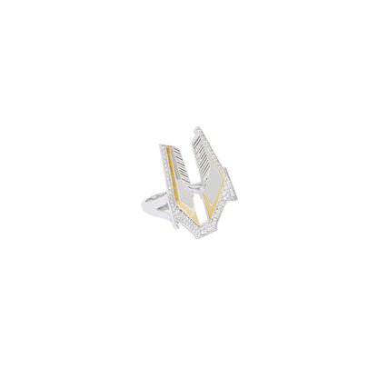 Shaze Neoteric Statement Cubic Zirconina Stones Ring Size 8