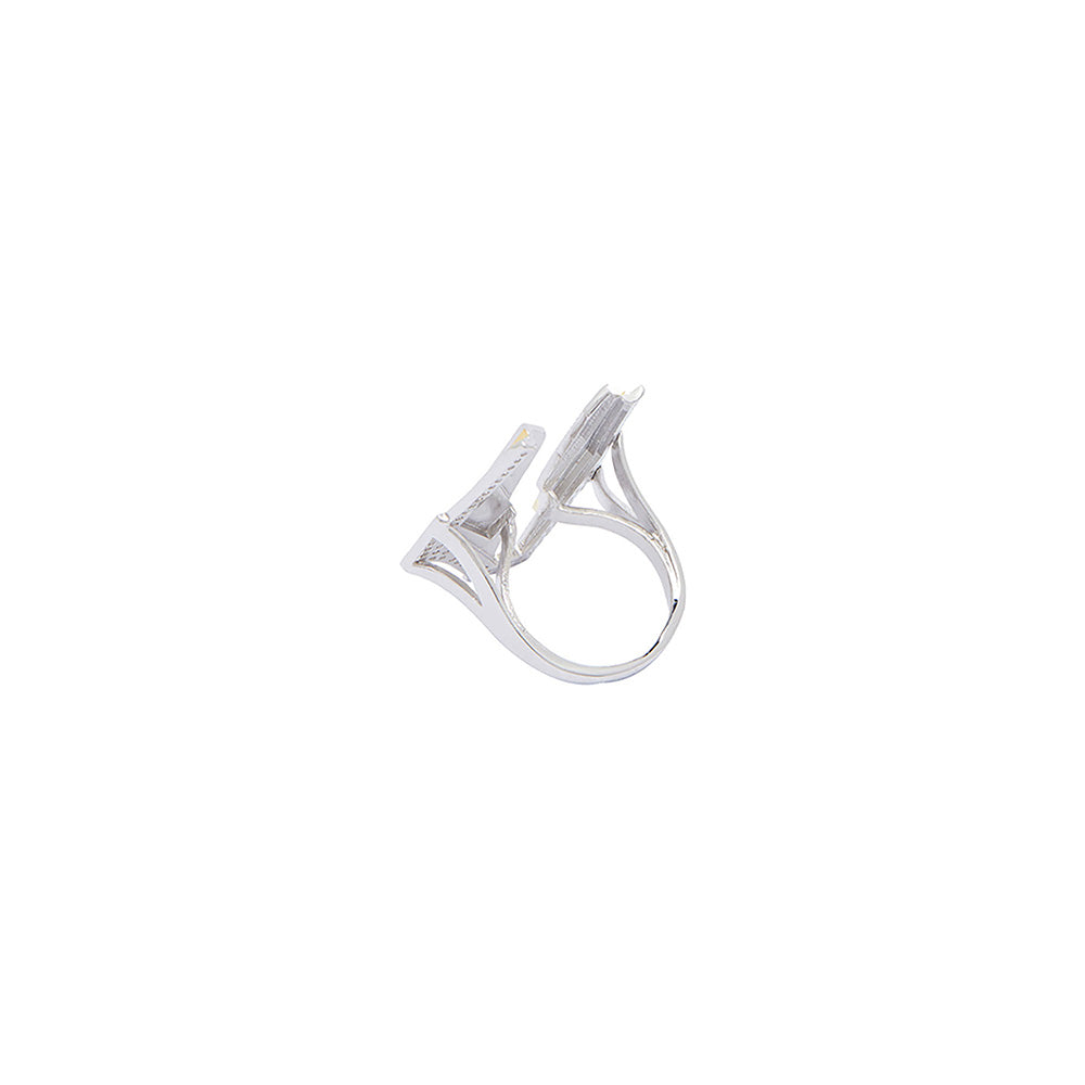 Shaze Neoteric Statement Cubic Zirconina Stones Ring Size 8