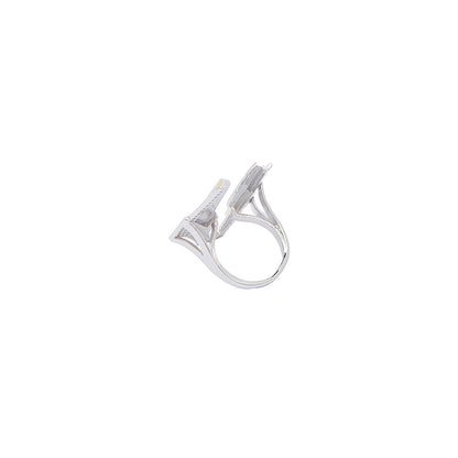 Shaze Neoteric Statement Cubic Zirconina Stones Ring Size 8