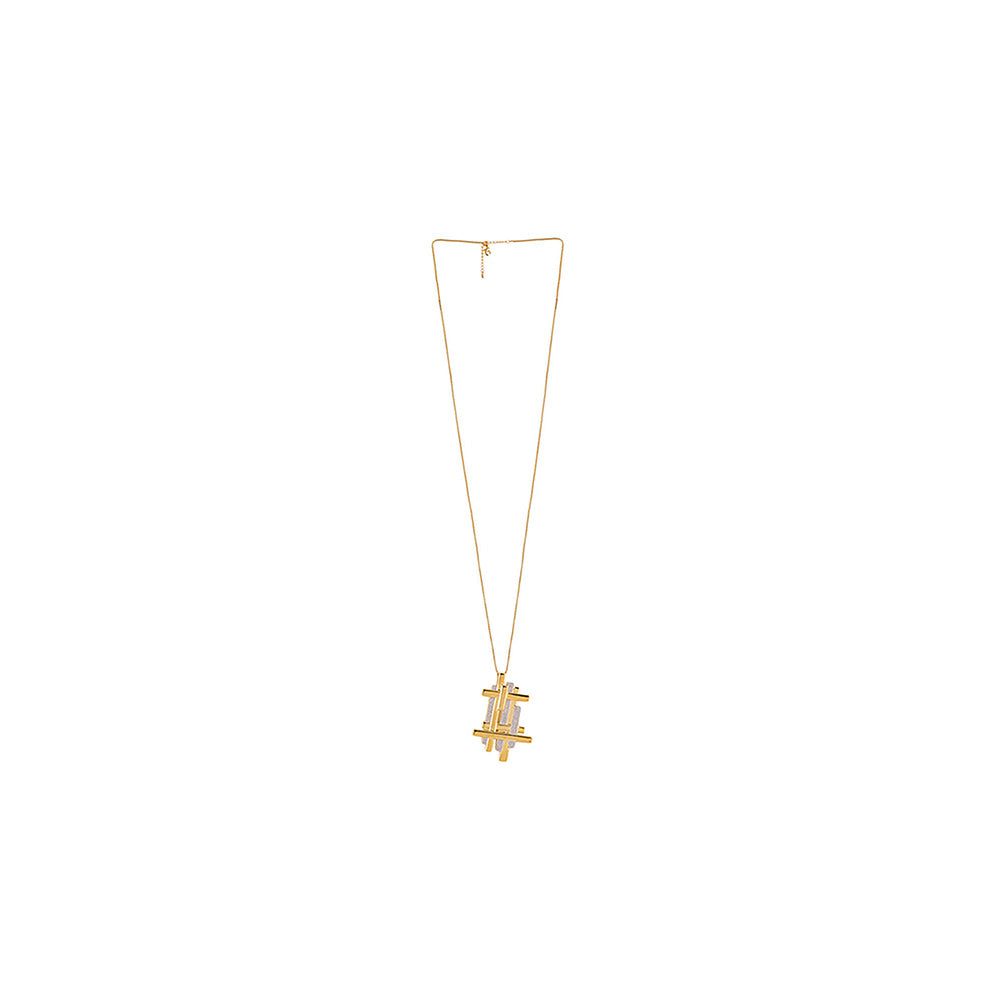 Shaze Criss Cross Modern Pendant