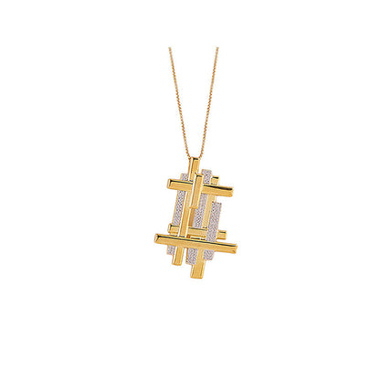 Shaze Criss Cross Modern Pendant