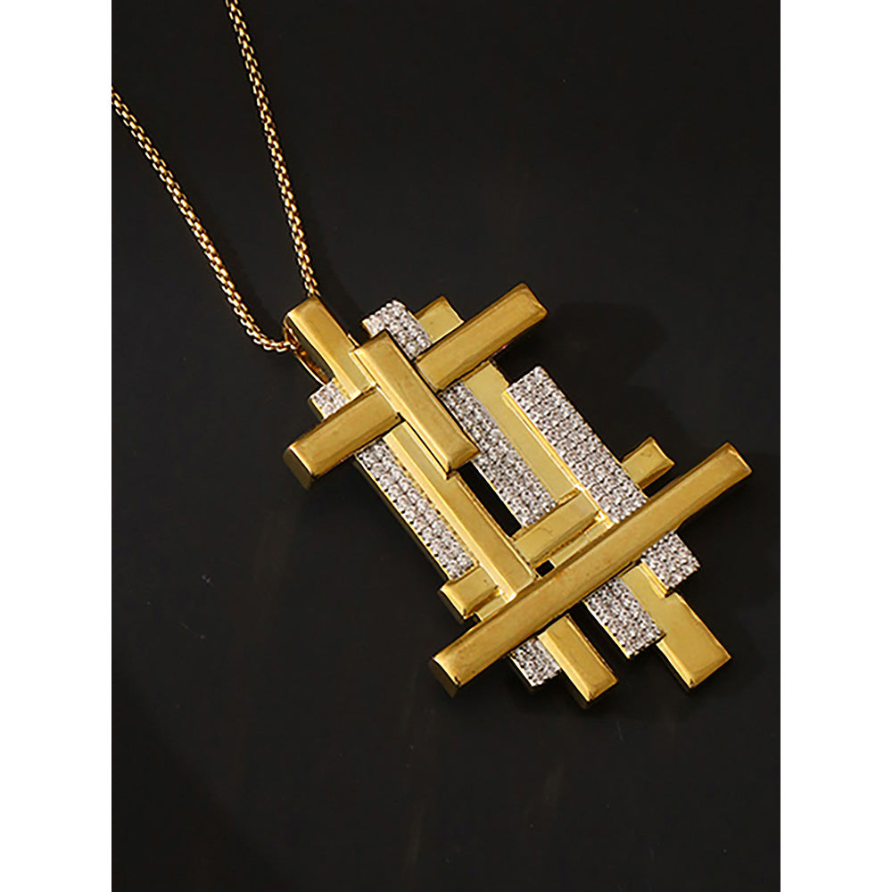 Shaze Criss Cross Modern Pendant