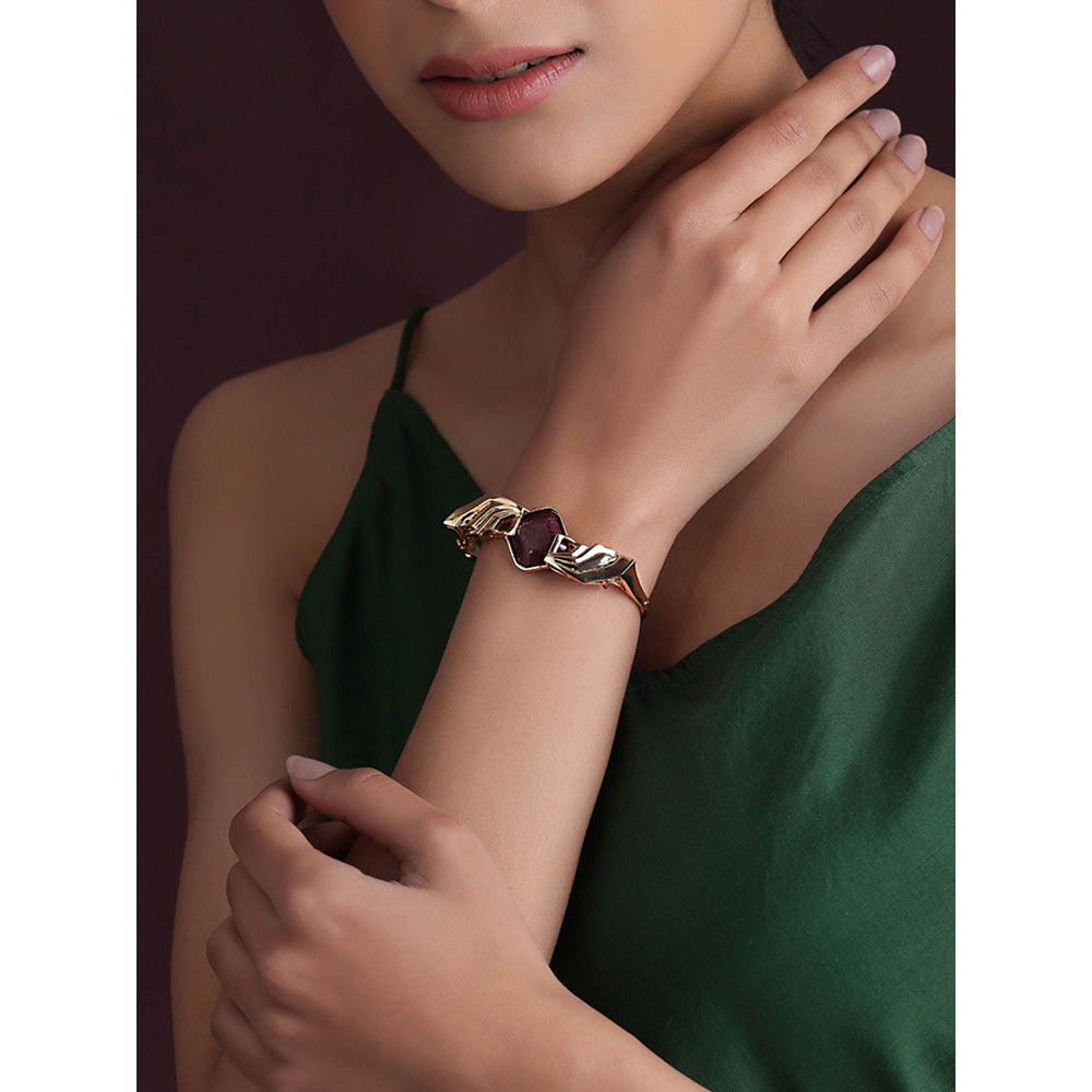 Shaze Brown Snitch Gold Plated Obscurus Bracelet