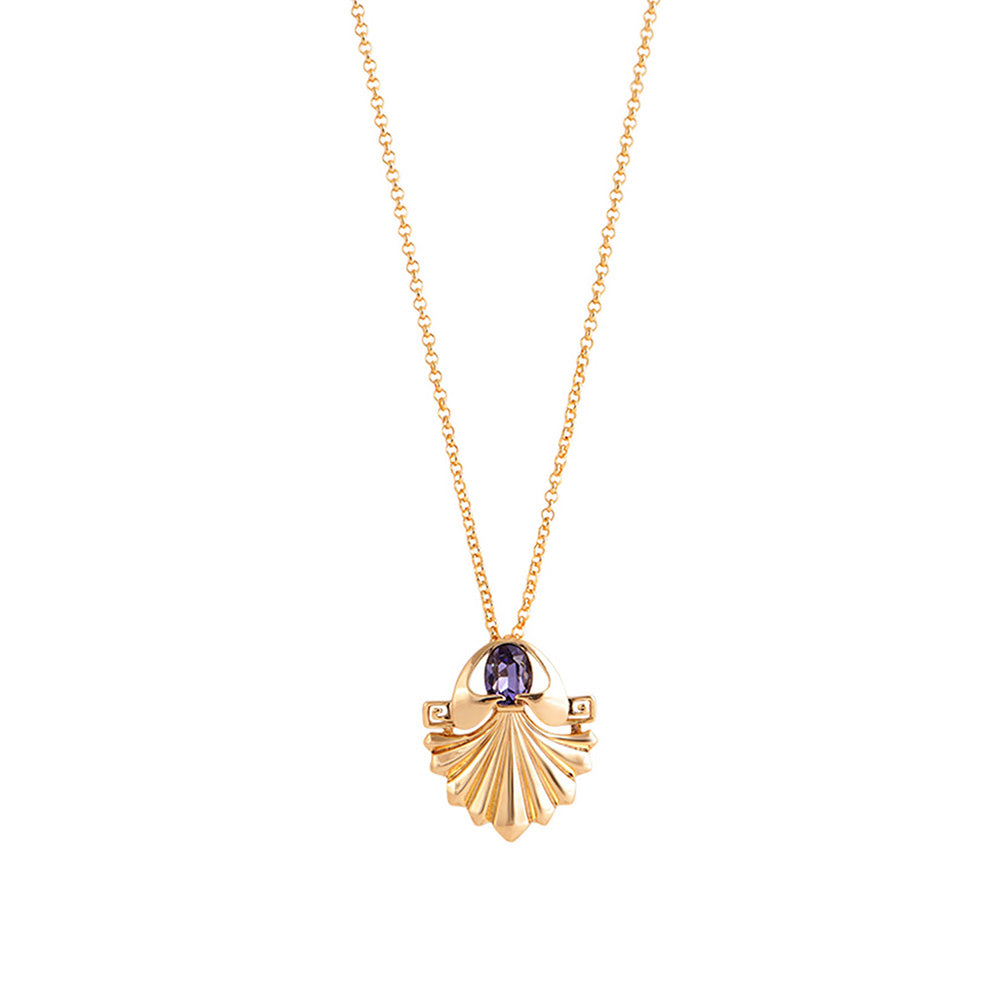 Shaze Blue Cubic Zirconia Gold Plated Starlight Pendant