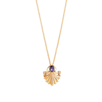 Shaze Blue Cubic Zirconia Gold Plated Starlight Pendant