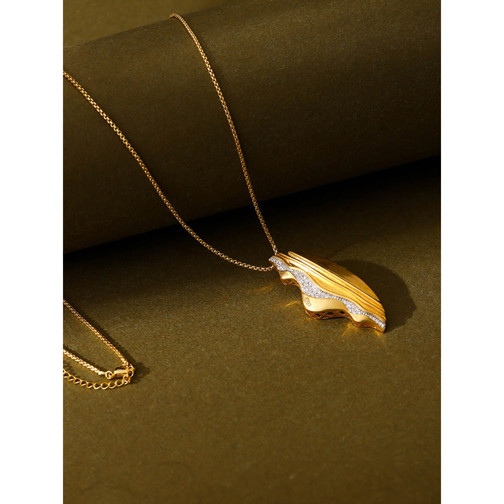Shaze Cubic Zirconia Gold Plated Pendant