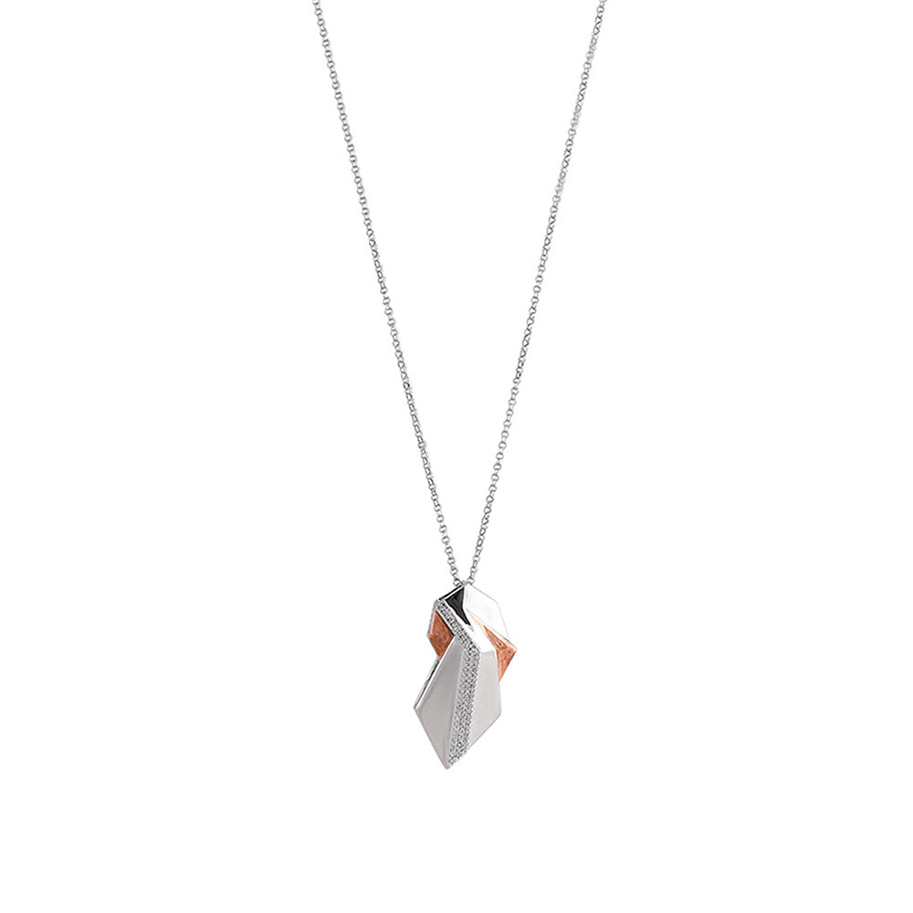 Shaze Artificial Stone Silver Plated Cognizant Pendant