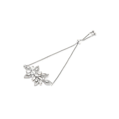 Shaze Starburst White Stone Bracelet
