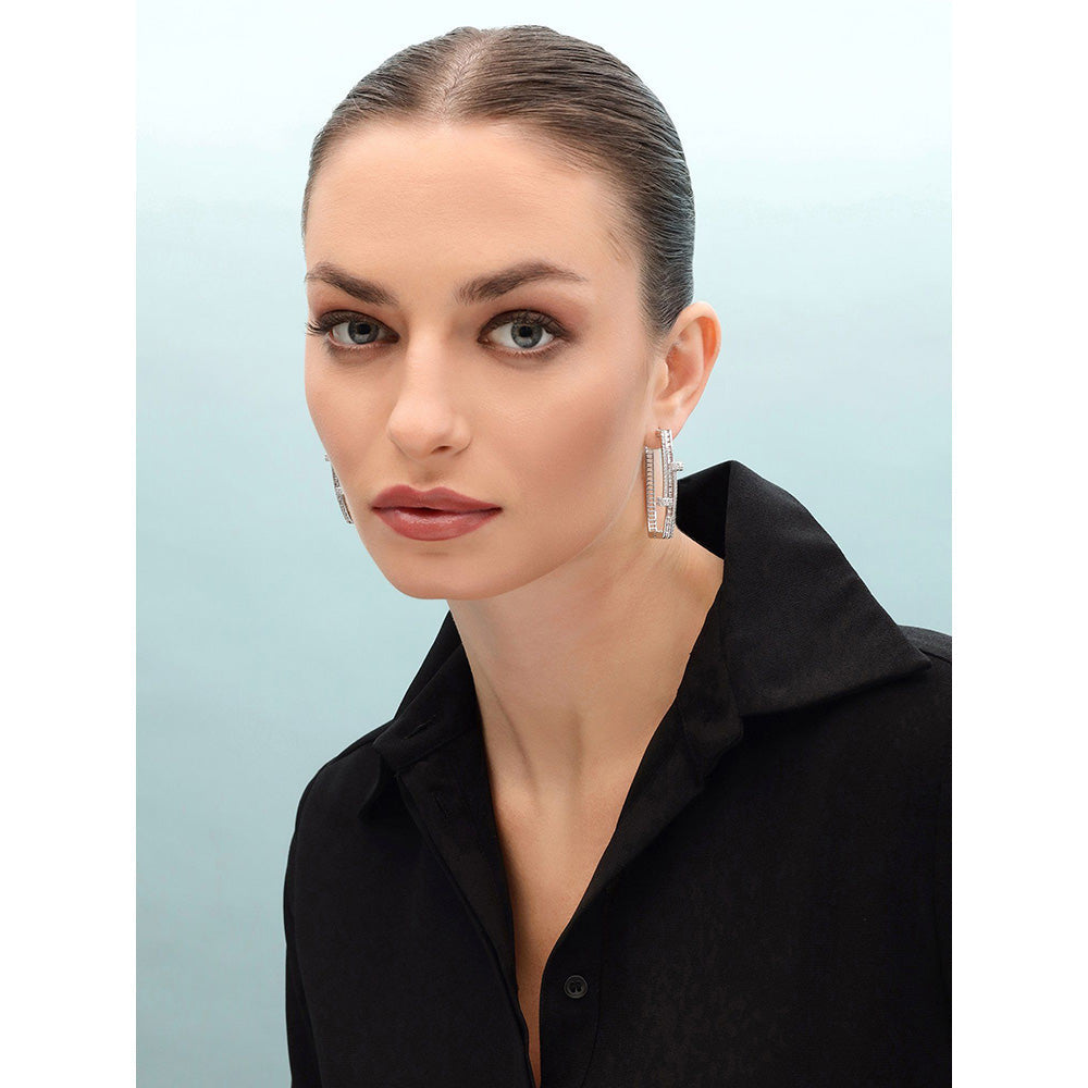 Shaze Dusk Fire Hoops Earrings