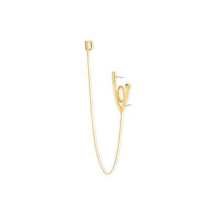 Shaze Eden Golden 18K Yellow Gold Plated Italian Crafted Earring