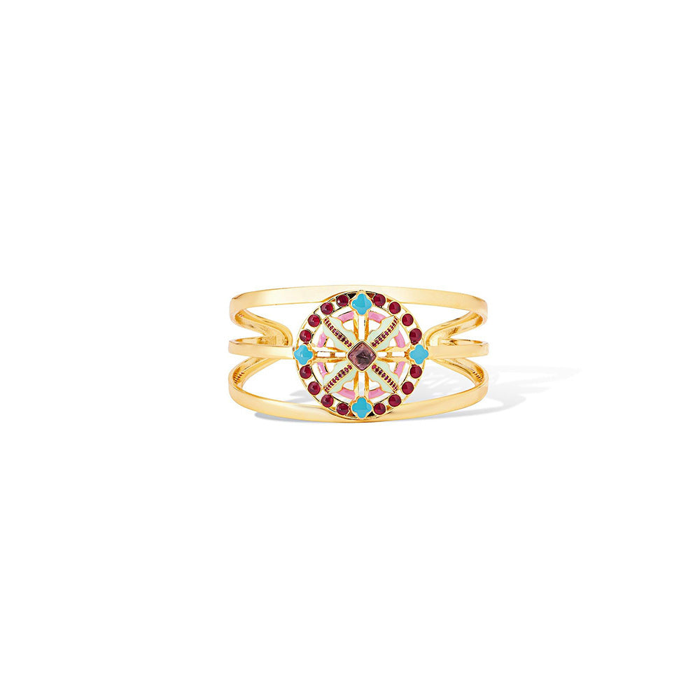 Shaze Neona Blitz Multicolor 18K Yellow Gold Plated Italian Crafted Bracelet
