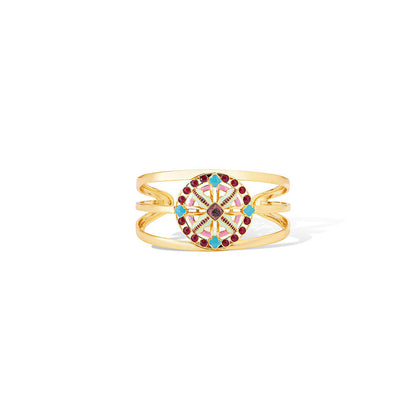 Shaze Neona Blitz Multicolor 18K Yellow Gold Plated Italian Crafted Bracelet
