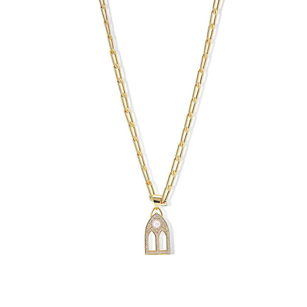 Shaze Nicoletta Multicolor 18K Yellow Gold Plated Italian Crafted Pendant