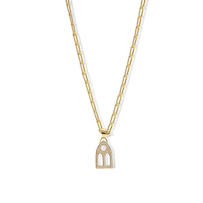 Shaze Nicoletta Multicolor 18K Yellow Gold Plated Italian Crafted Pendant