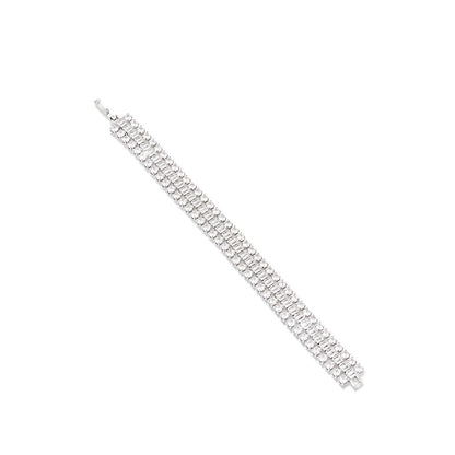 Shaze Sky Silver Plated Stone Studded Bracelet