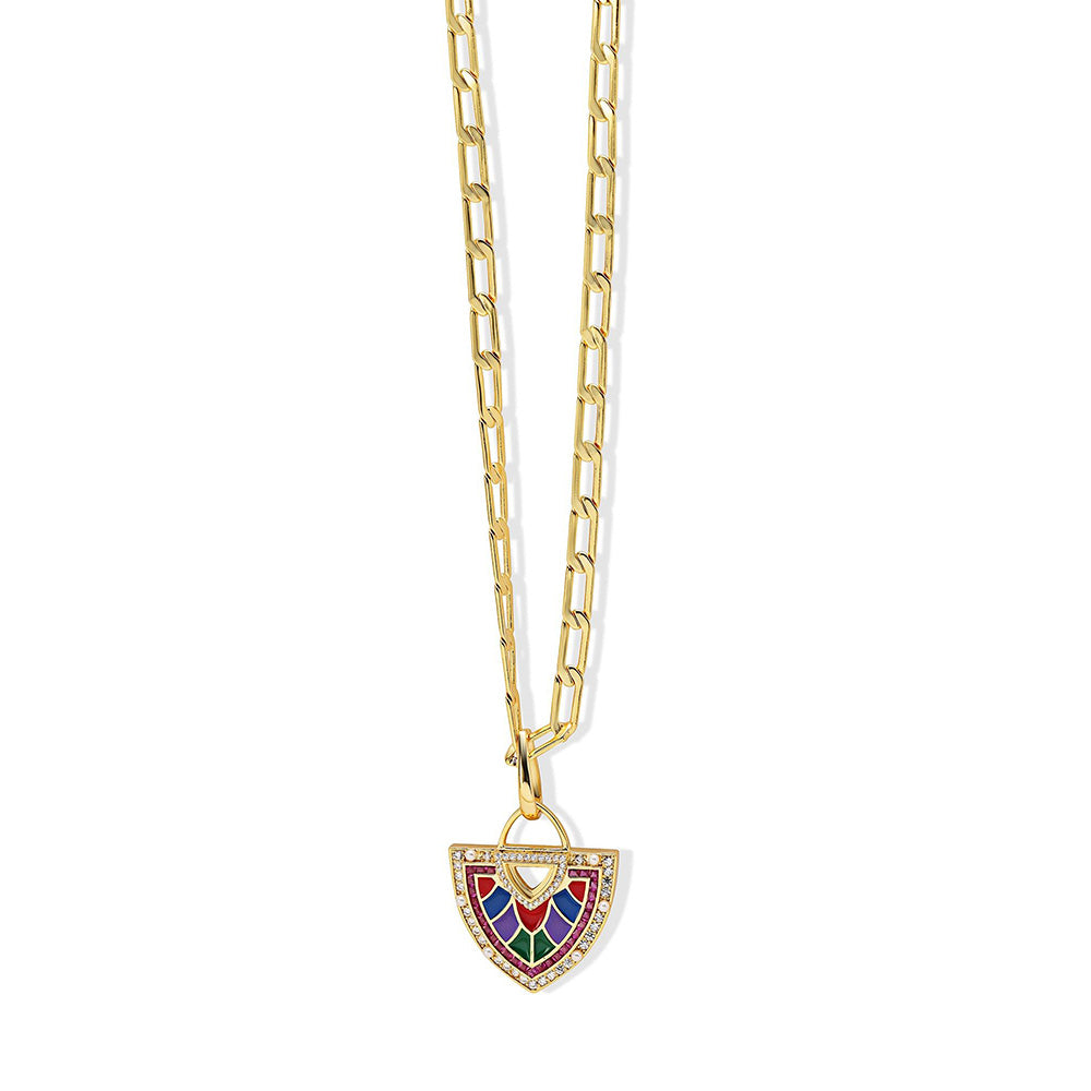 Shaze Veronica 18K Yellow Gold Plated Italian Crafted Pendant Necklace