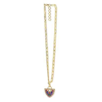 Shaze Veronica 18K Yellow Gold Plated Italian Crafted Pendant Necklace