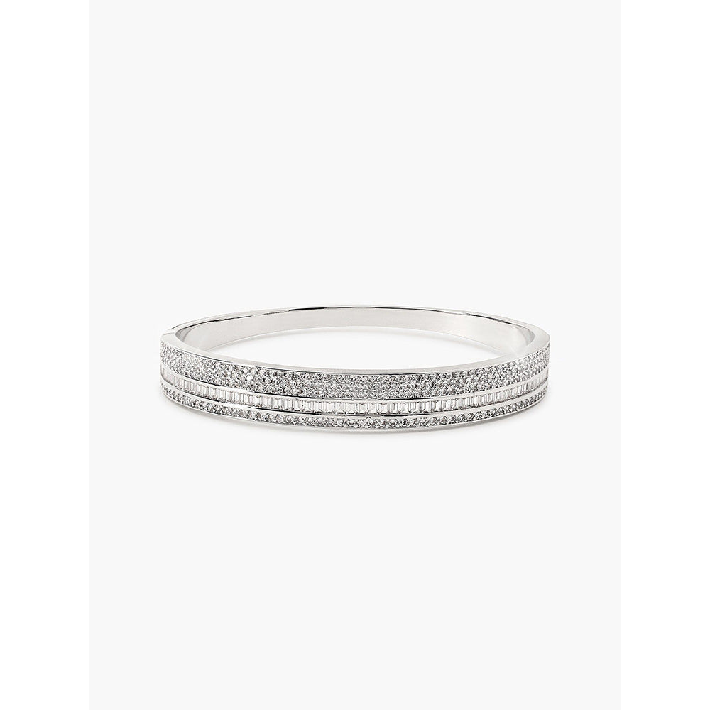 Shaze Stellarise Silver Plated & Stone Studded Bangle