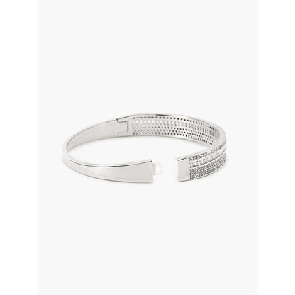 Shaze Stellarise Silver Plated & Stone Studded Bangle
